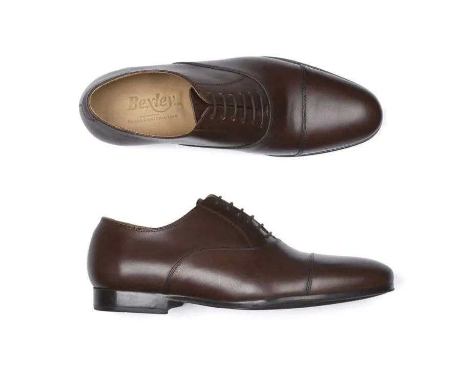 Chocolate Men&#039;s Oxford shoes - Rubber outsole - LENNOX GOMME URBAN