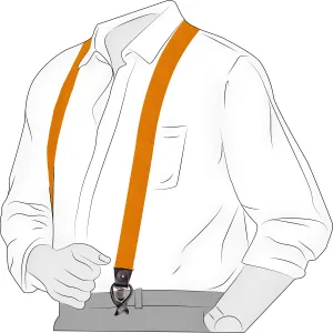 Chokore Y-shaped Plain Convertible Suspenders (Tangerine)