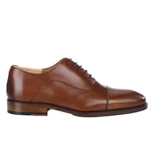 Cognac Patiné Men&#039;s Oxford shoes - Leather sole with pad - GRAKLEY