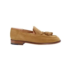 Cognac Suede Men&#039;s tassel loafers - PICADILLY