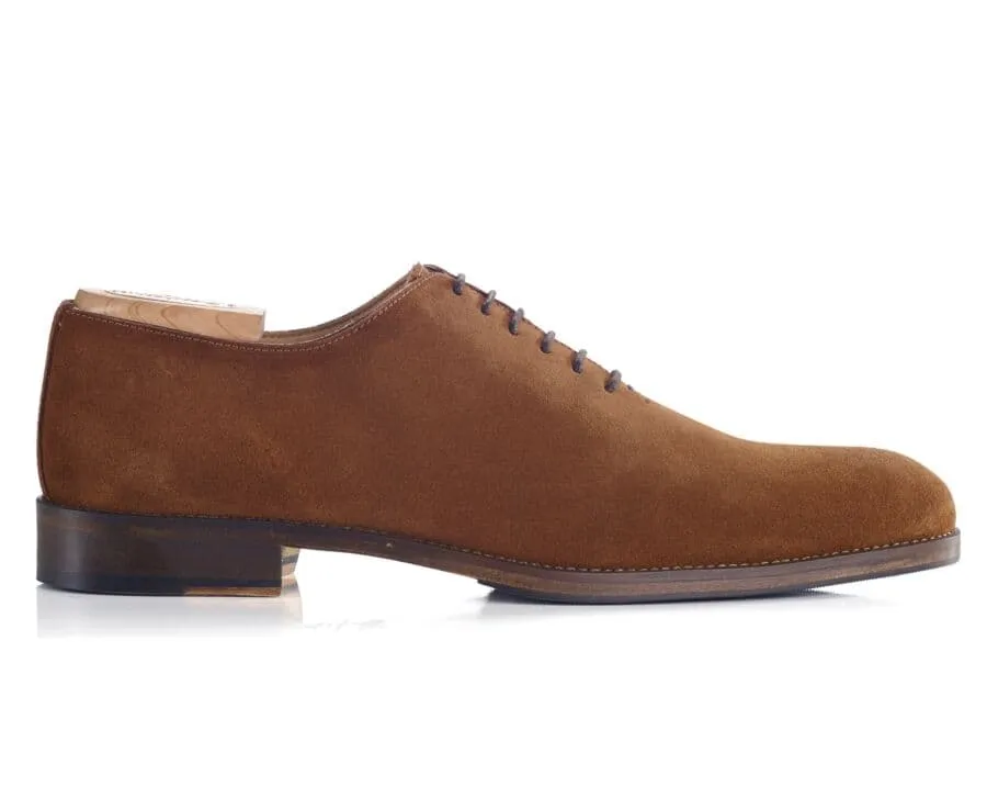 Cognac Suede Oxford shoes - Rubber pad - PETER PATIN