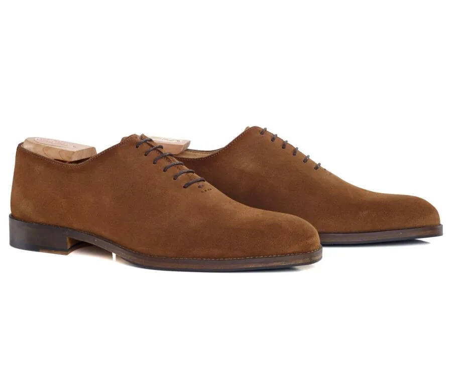 Cognac Suede Oxford shoes - Rubber pad - PETER PATIN