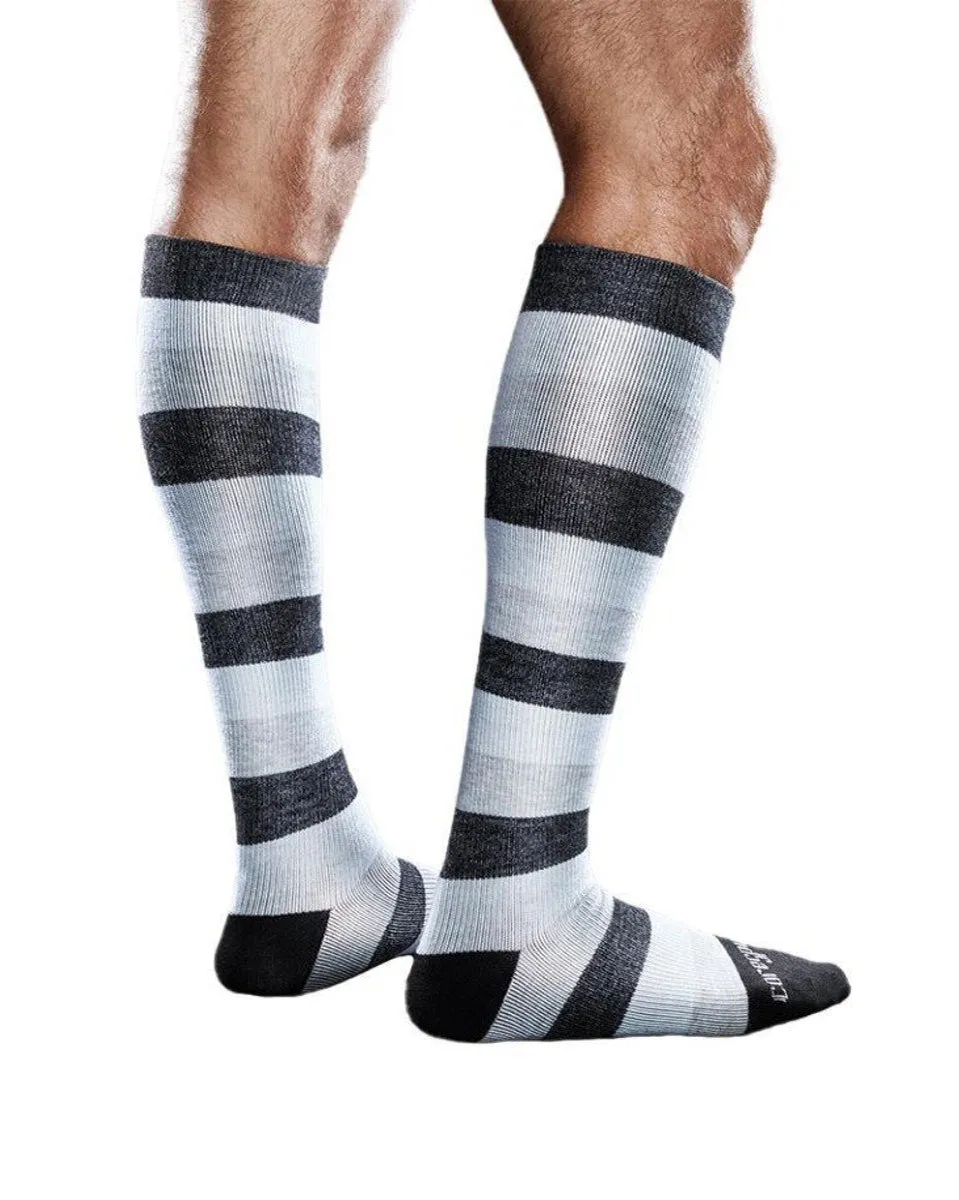 Core-Spun by Therafirm Patterned Merger Socks for Men & Women 20-30mmHg