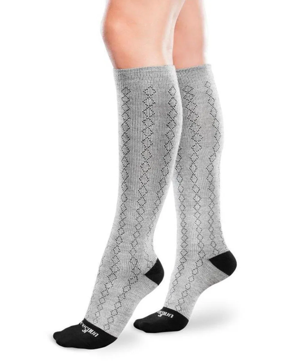 Core-Spun by Therafirm Patterned Thin Line Socks for Men & Women 20-30mmHg