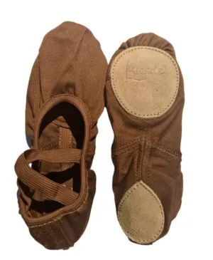 CUSTOM ORDER -- Blendz Canvas  Ballet Shoes -- Brazen Brown