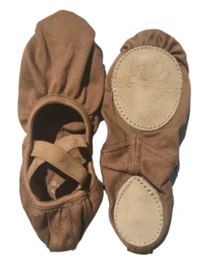 CUSTOM ORDER -- Blendz Canvas  Ballet Shoes -- Maven Mahogany