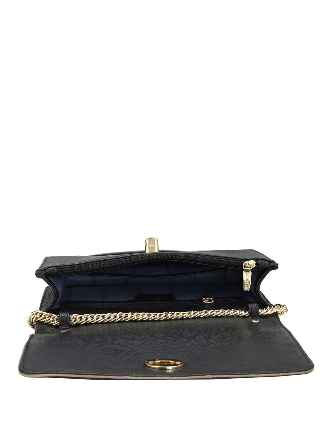 Da Milano Genuine Leather Black Ladies Sling Bag (LSB-01096)