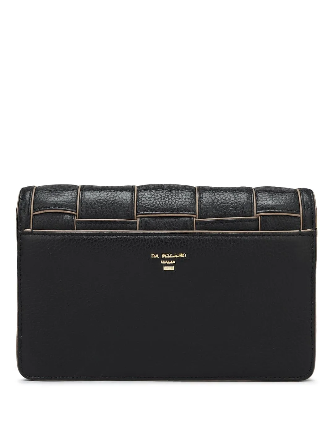 Da Milano Genuine Leather Black Ladies Sling Bag (LSB-01096)