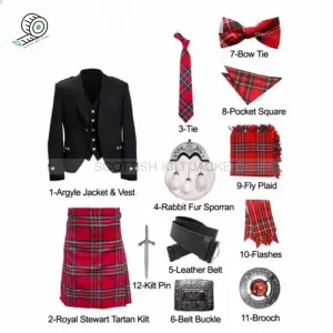 Discount on Royal Stewart Argyle Kilt Outfit