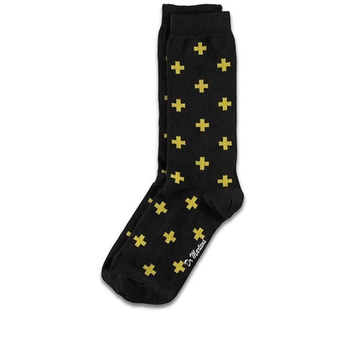 Dr Martens Cross Logo Socks Black & Yellow