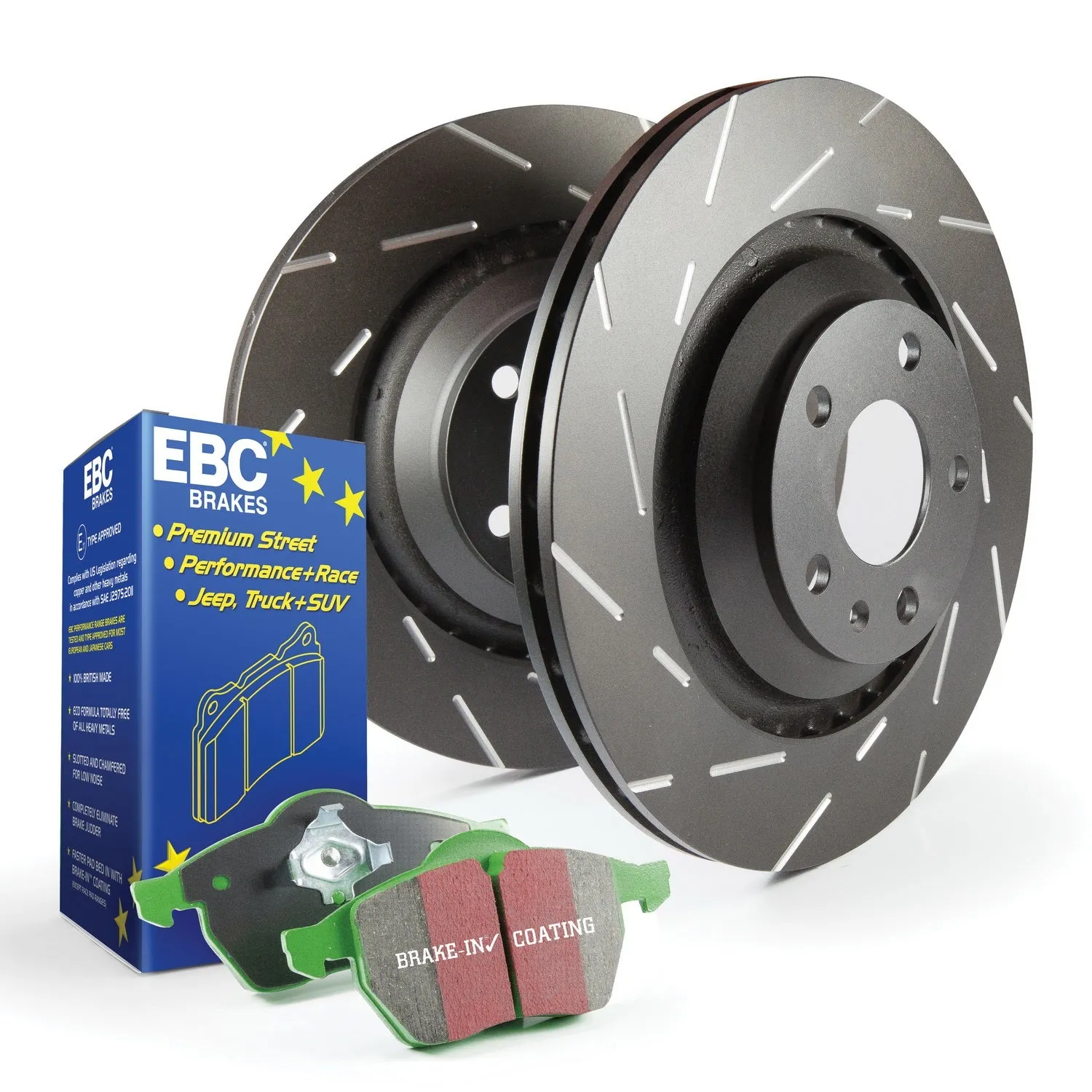 EBC Brakes S2KF1555 S2 Kits Greenstuff 2000 and USR Rotors