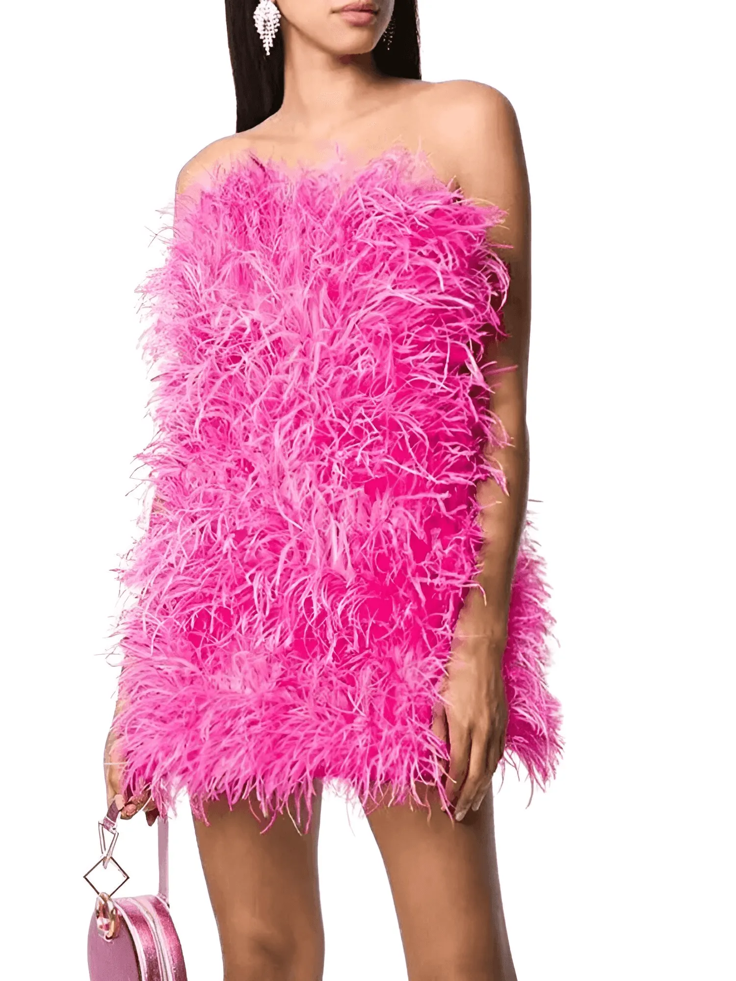 Elegant 100% Ostrich Feather Mini Dresses - In 11 Colors!