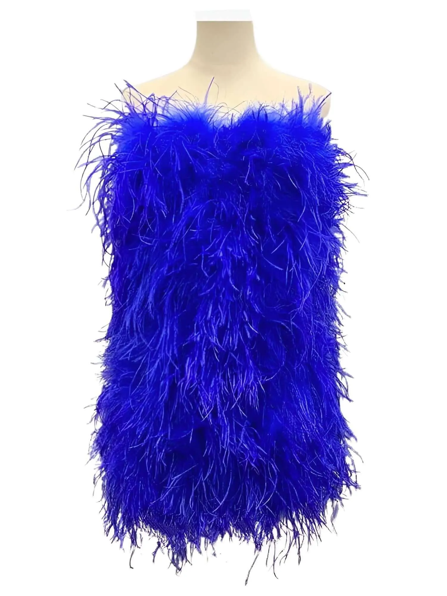 Elegant 100% Ostrich Feather Mini Dresses - In 11 Colors!