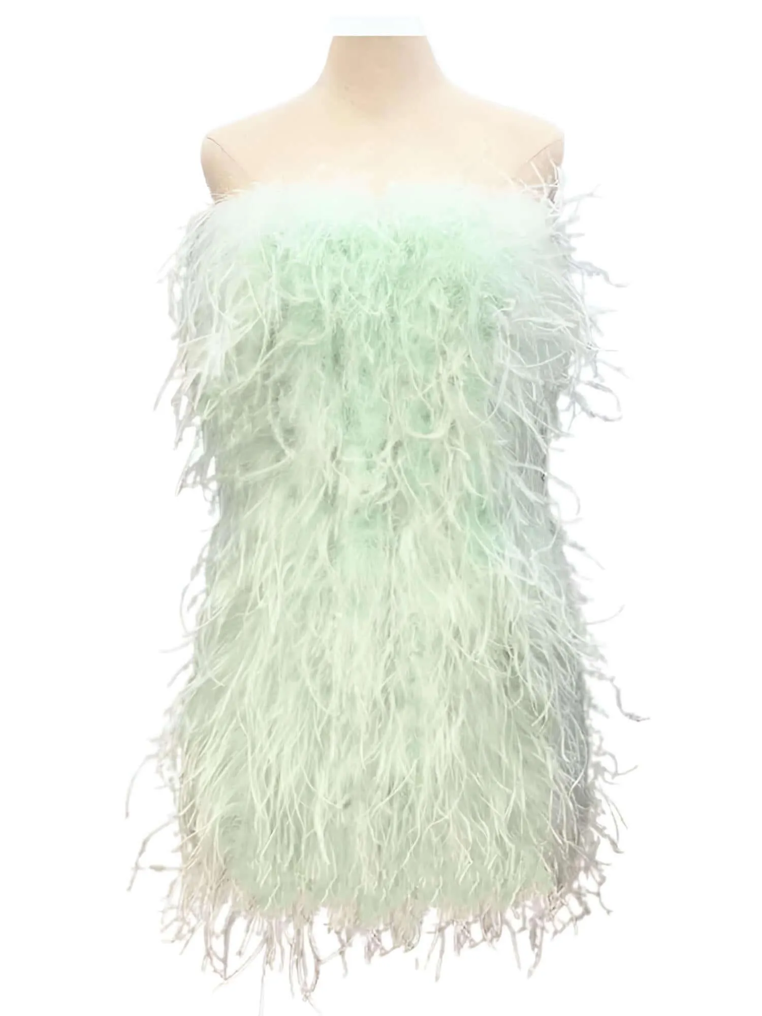 Elegant 100% Ostrich Feather Mini Dresses - In 11 Colors!