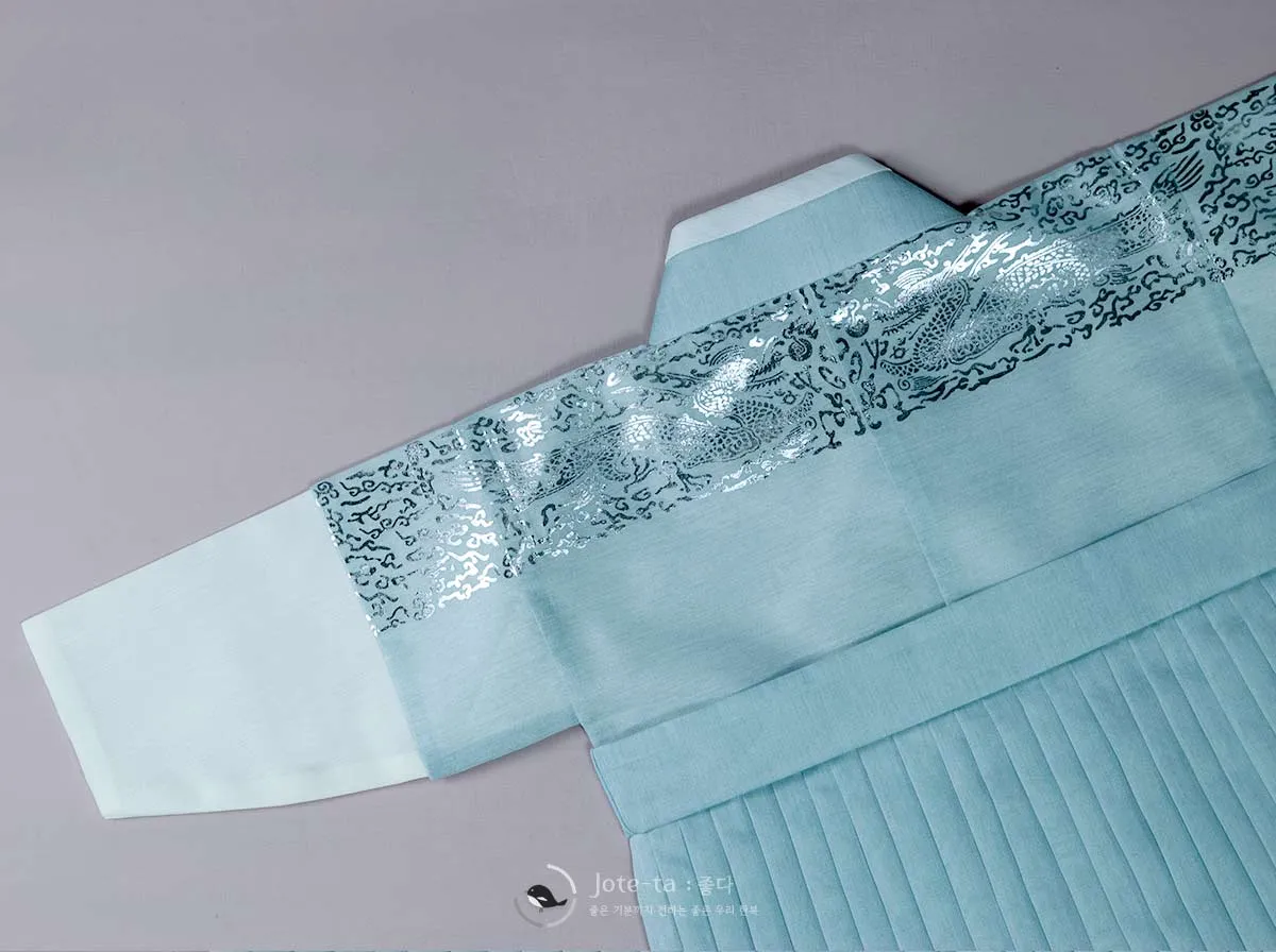 Elegant Prince Baby Boy Hanbok in Sky blue