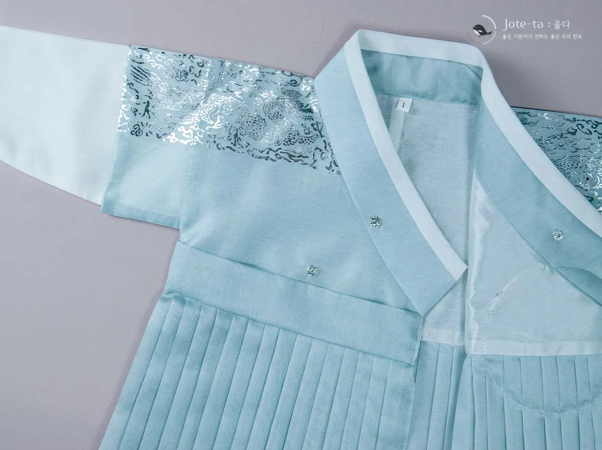 Elegant Prince Baby Boy Hanbok in Sky blue