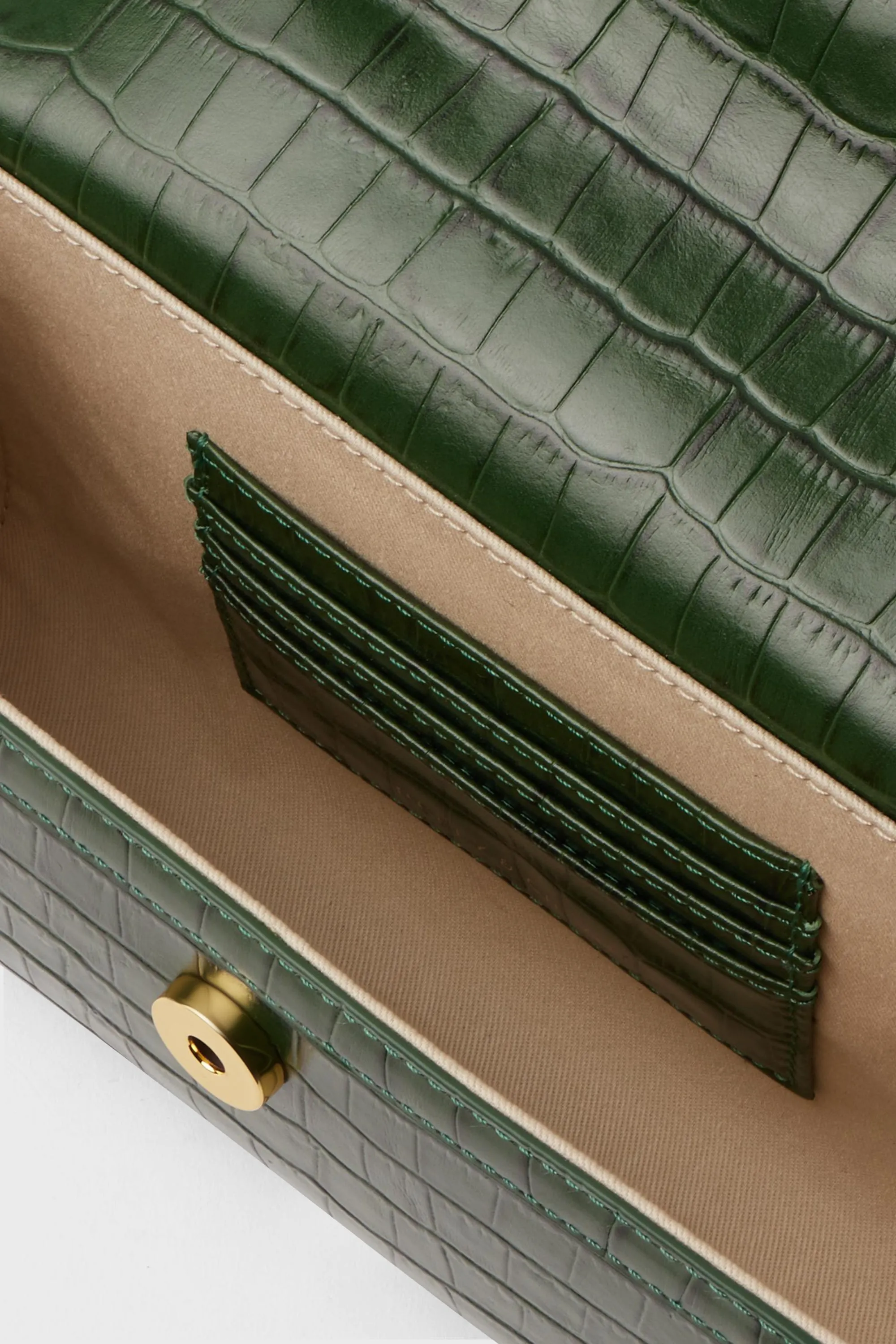 Exclusive Green Croc Crossbody