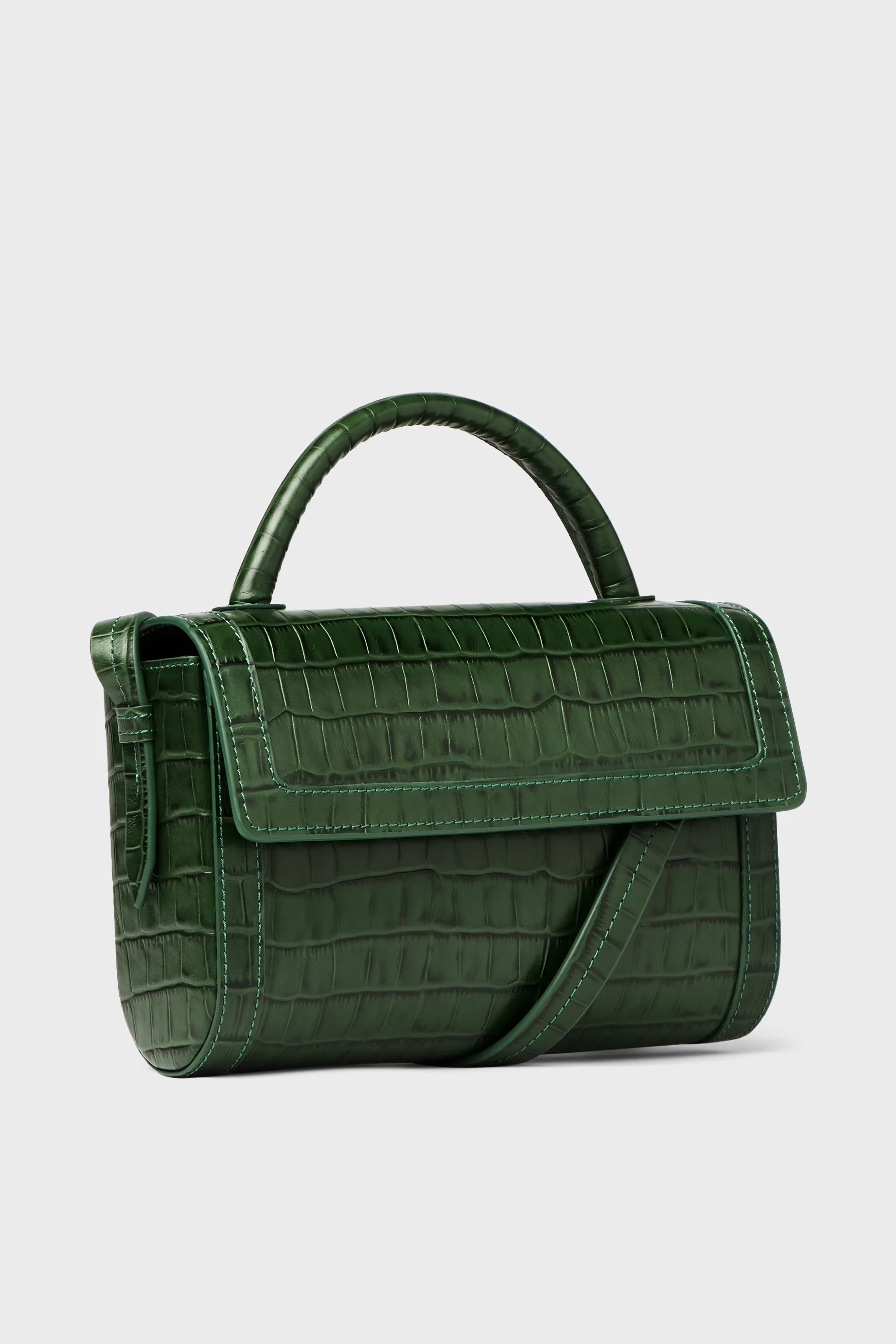 Exclusive Green Croc Crossbody