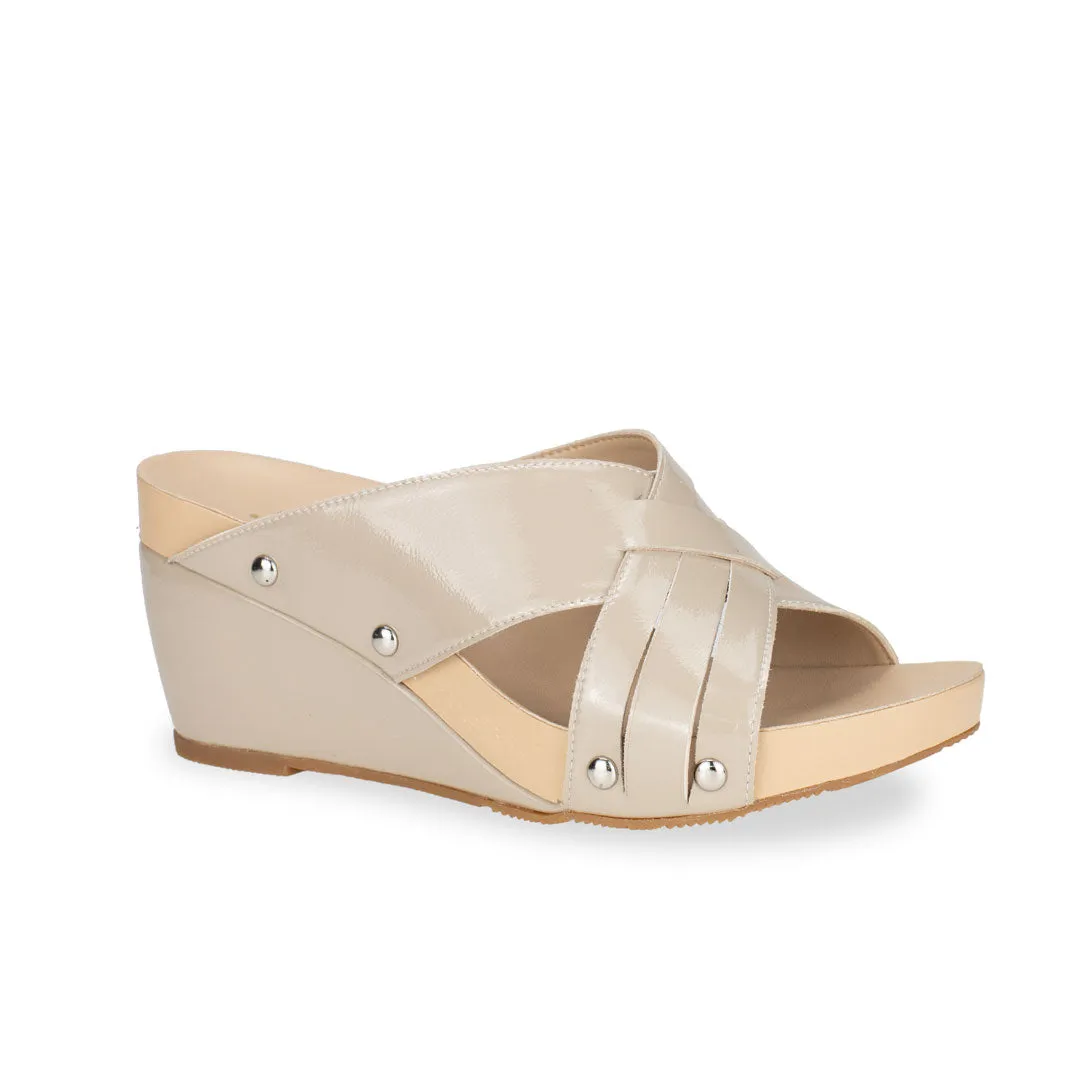 [EXTRA 20% off at cart] Minimalist Cross Strap Wedges [ODD SIZES LEFT]