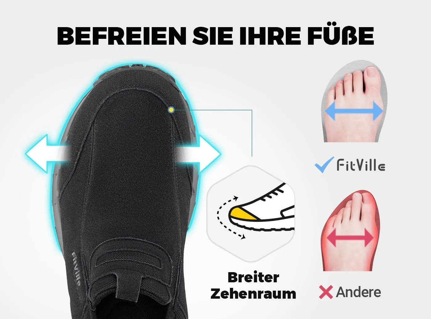 FitVille Herren Low-Top LugMax Outdoor Slip-On V3