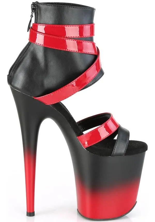 Flamingo-800-15 [Black/Red] | PLATFORM HEELS [PREORDER]