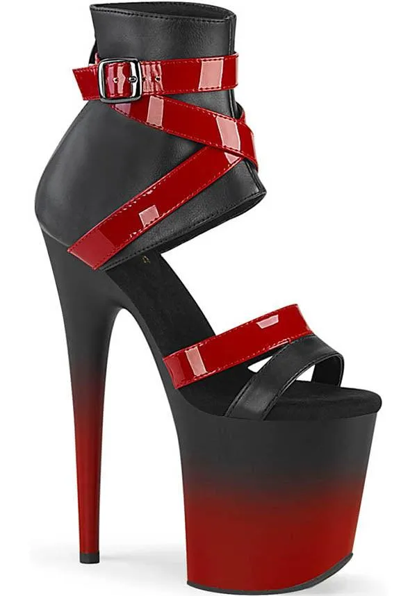 Flamingo-800-15 [Black/Red] | PLATFORM HEELS [PREORDER]