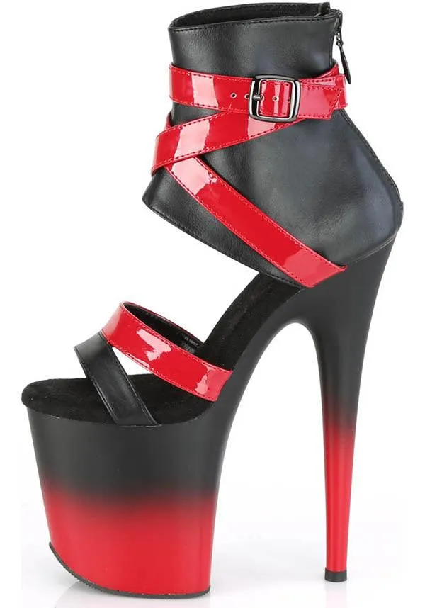 Flamingo-800-15 [Black/Red] | PLATFORM HEELS [PREORDER]