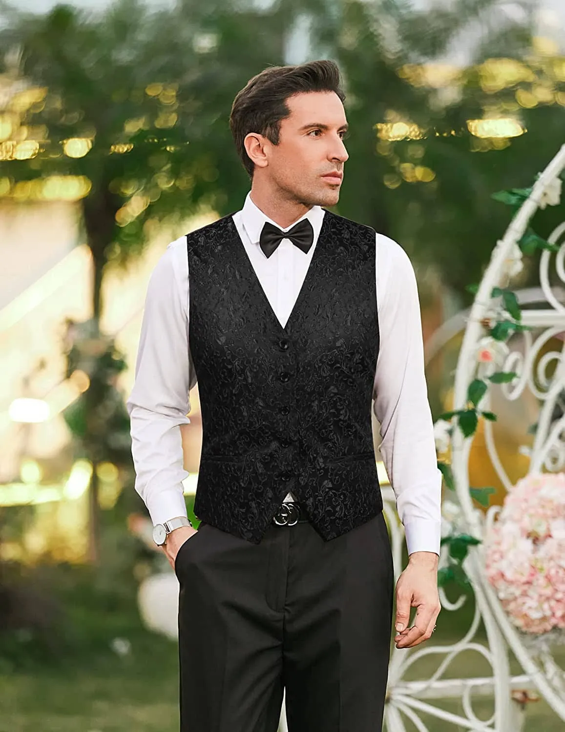 Floral Victorian Tuxedo Suit Vest (US Only)