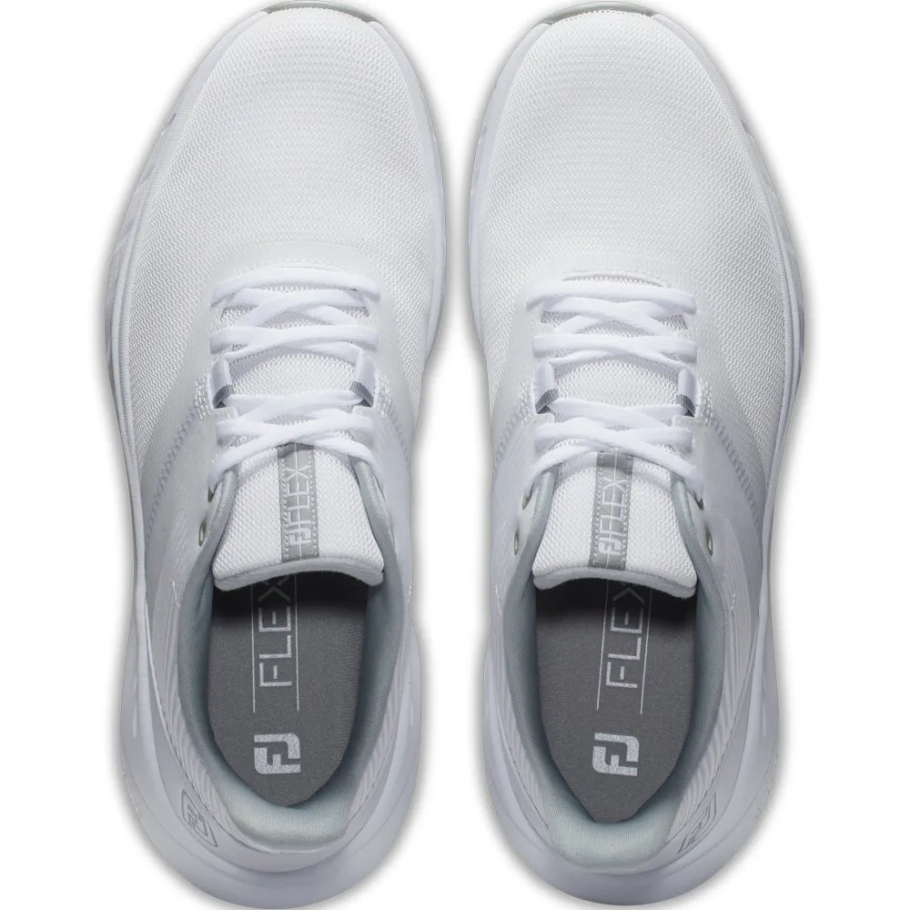 FootJoy Flex Spikeless Shoes - White/White/Grey