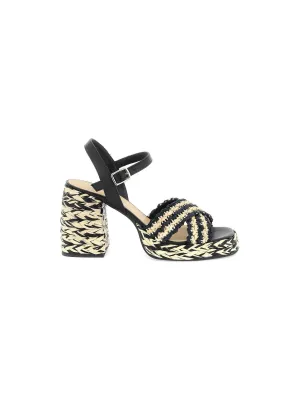 Fulvia Raffia Woven Platform Sandals