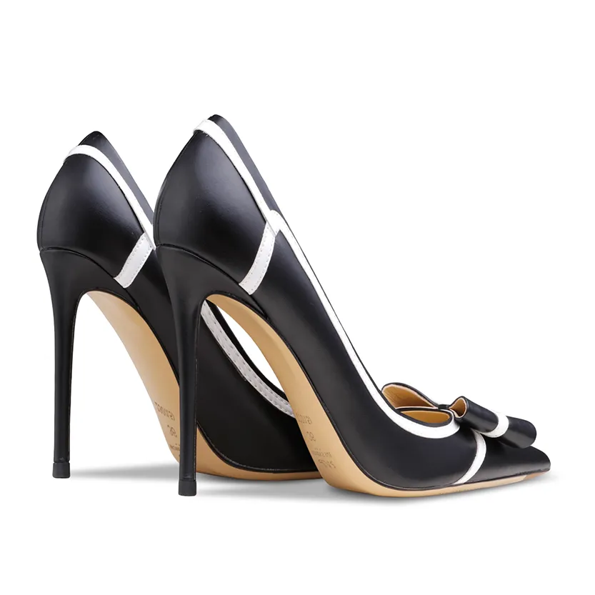 Funki Buys | Shoes | Women's Leather Butterfly-Knot Stilettos