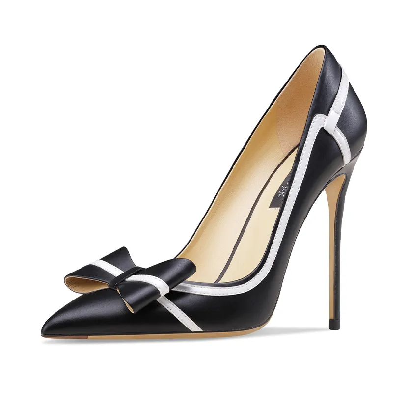 Funki Buys | Shoes | Women's Leather Butterfly-Knot Stilettos