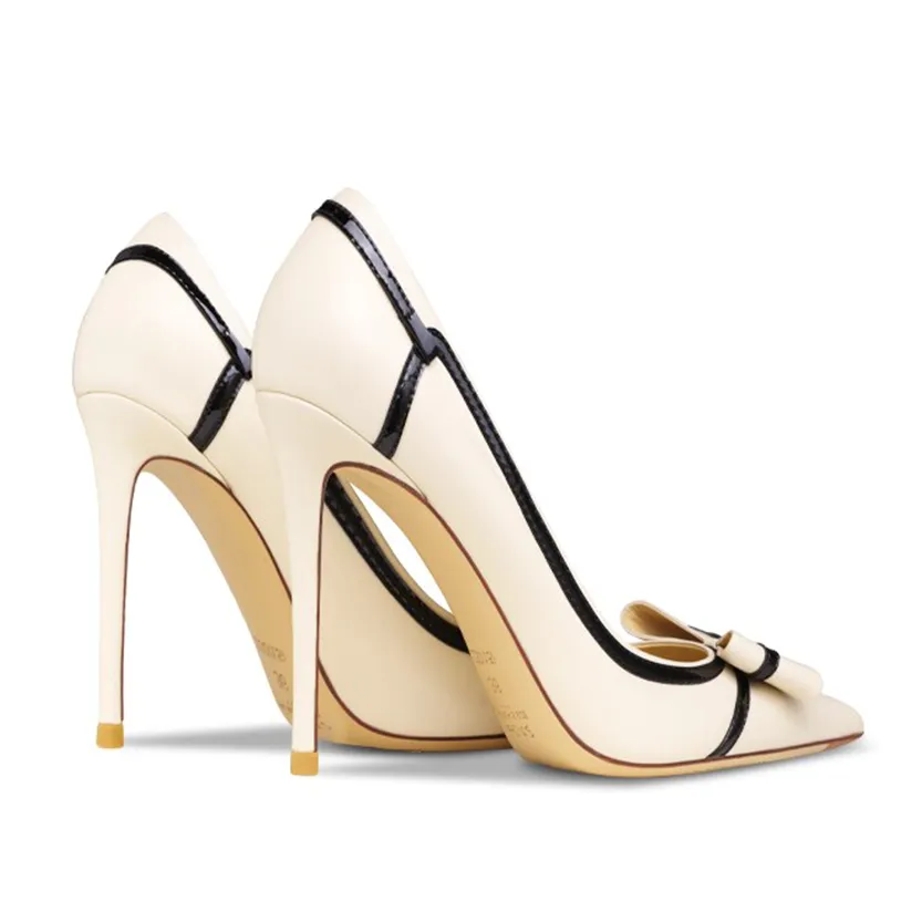 Funki Buys | Shoes | Women's Leather Butterfly-Knot Stilettos