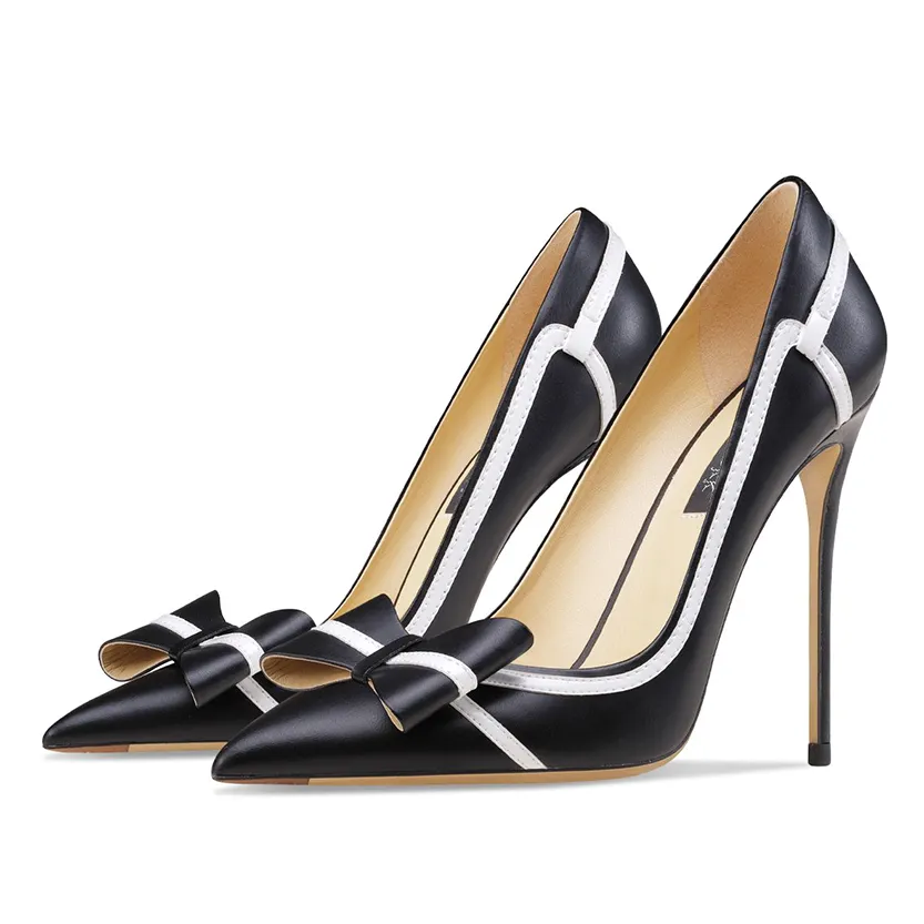 Funki Buys | Shoes | Women's Leather Butterfly-Knot Stilettos