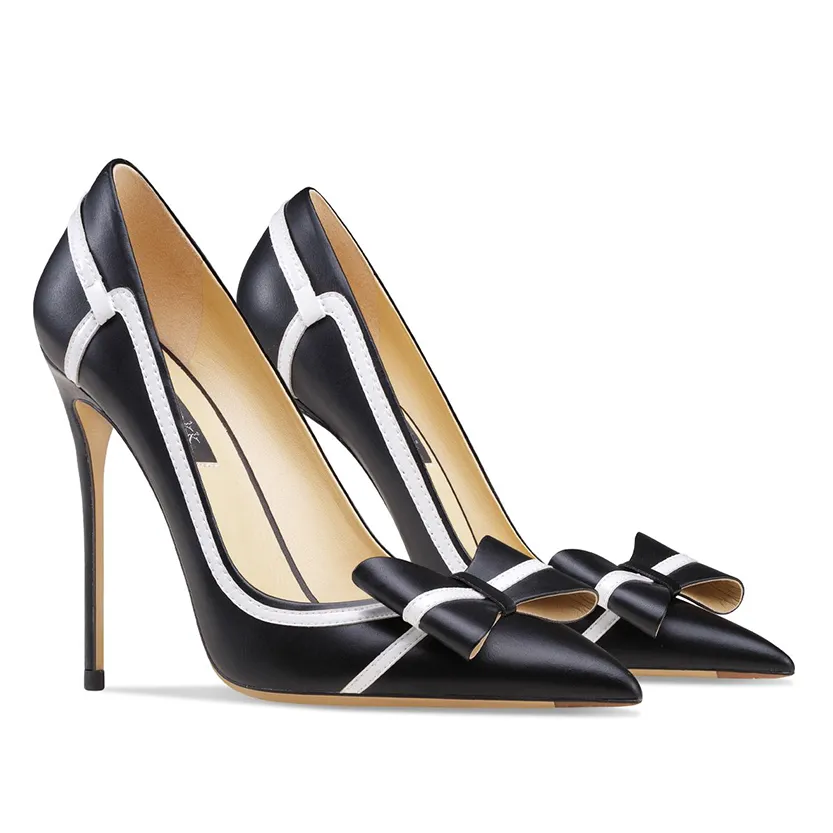 Funki Buys | Shoes | Women's Leather Butterfly-Knot Stilettos