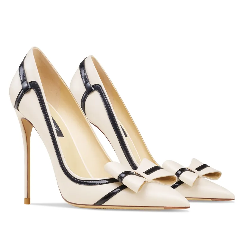 Funki Buys | Shoes | Women's Leather Butterfly-Knot Stilettos