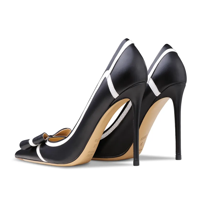 Funki Buys | Shoes | Women's Leather Butterfly-Knot Stilettos