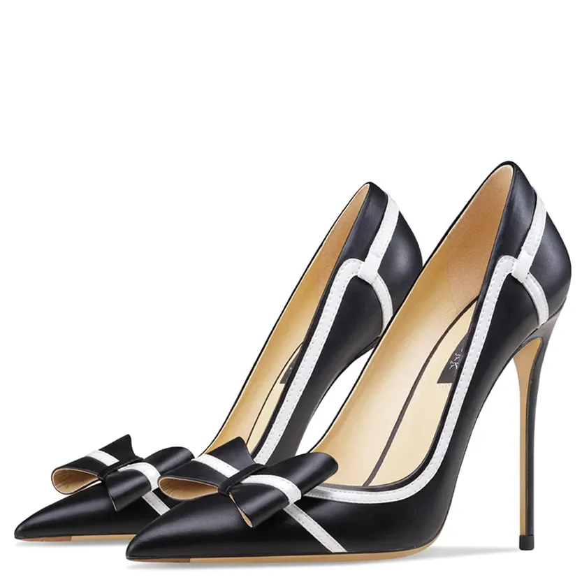 Funki Buys | Shoes | Women's Leather Butterfly-Knot Stilettos