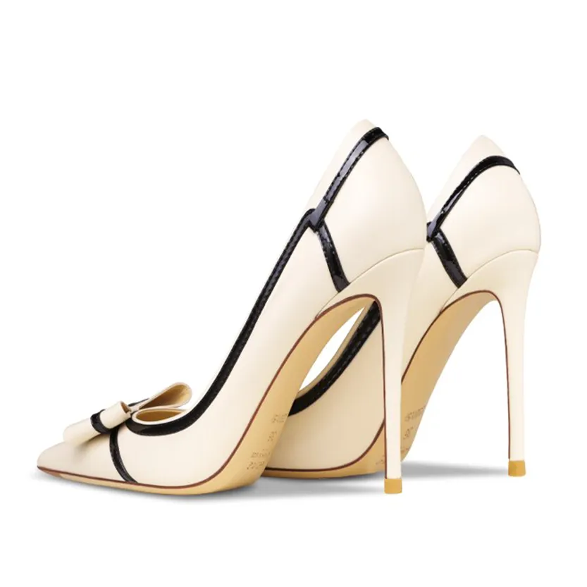 Funki Buys | Shoes | Women's Leather Butterfly-Knot Stilettos