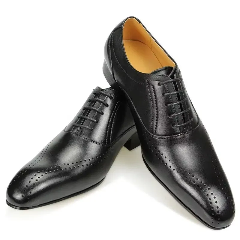 Genuine Leather Chic LuxeLeather Wedding Brogues