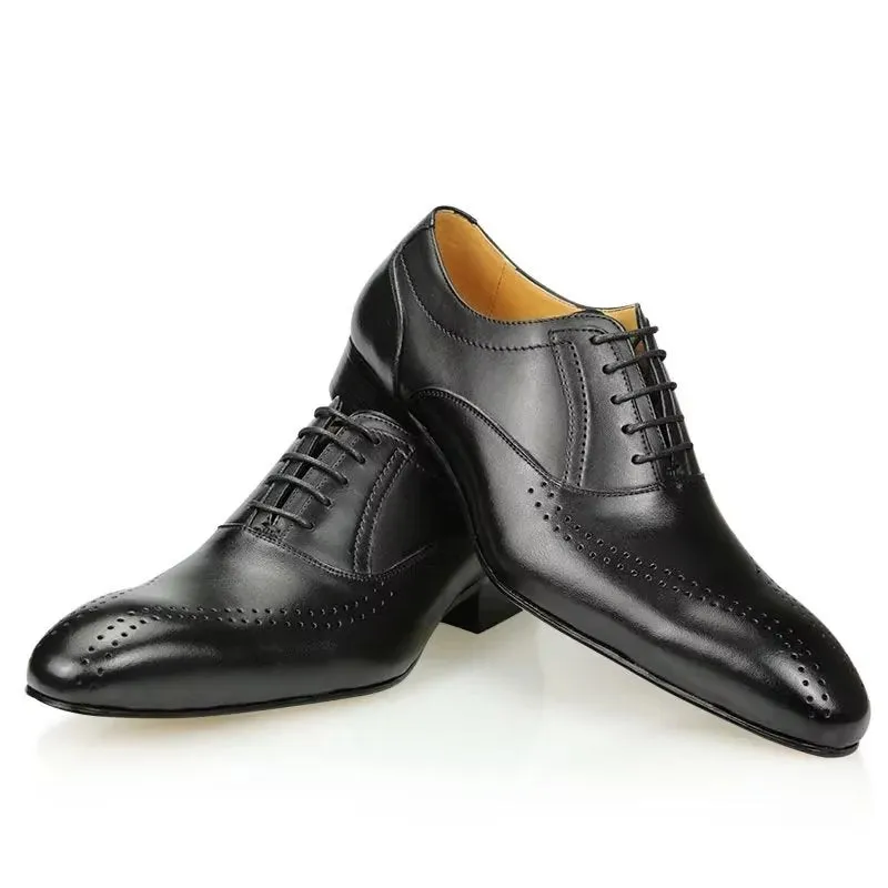 Genuine Leather Chic LuxeLeather Wedding Brogues