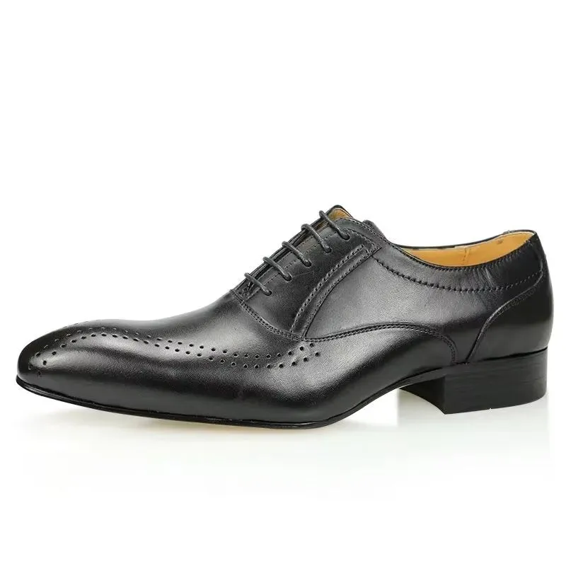 Genuine Leather Chic LuxeLeather Wedding Brogues