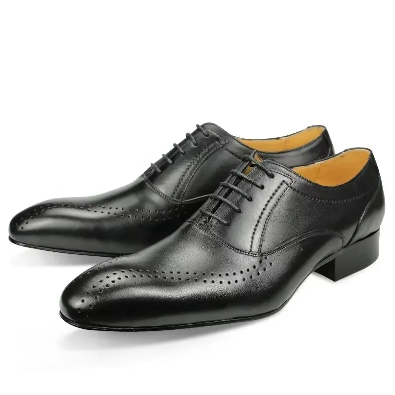 Genuine Leather Chic LuxeLeather Wedding Brogues