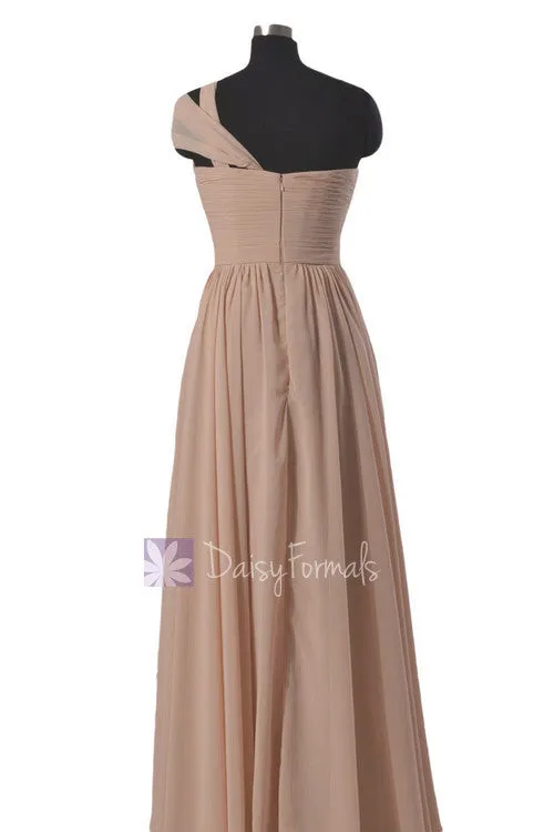 Graceful Floor Length Chiffon Bridesmaid Dress Formal Dress w/ Straps(BM731L)