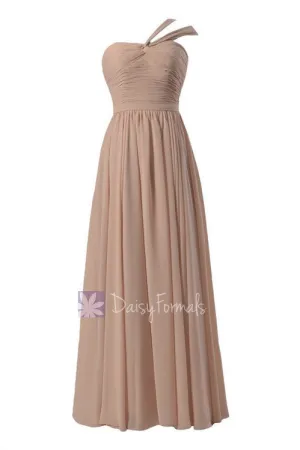 Graceful Floor Length Chiffon Bridesmaid Dress Formal Dress w/ Straps(BM731L)