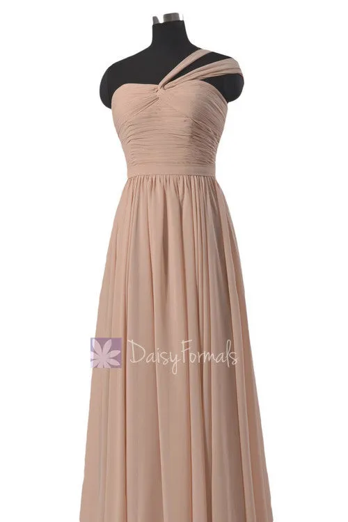 Graceful Floor Length Chiffon Bridesmaid Dress Formal Dress w/ Straps(BM731L)