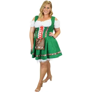 Green Dirndl Oktoberfest Ladies Costume-Queen Size