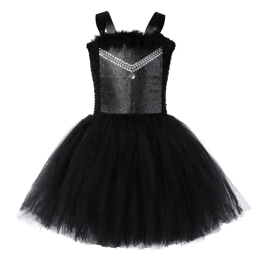 Halloween Black Angel Cosplay Costume Girls fashion suspender princess dress carnival birthday party stage performance evening dress