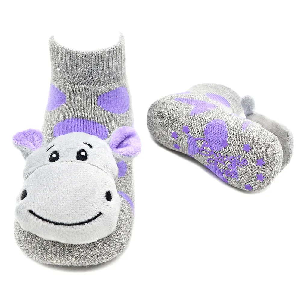 Happy Hippo Boogie Toes Rattle Socks - 0-1Y