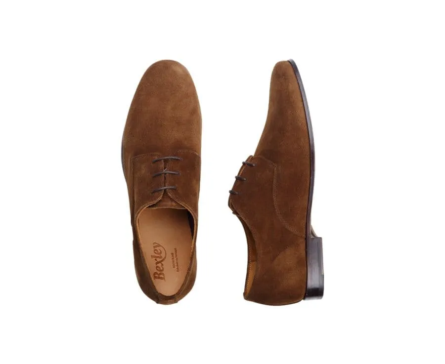 Havana Suede Derby Shoes - Rubber sole - BISHTON